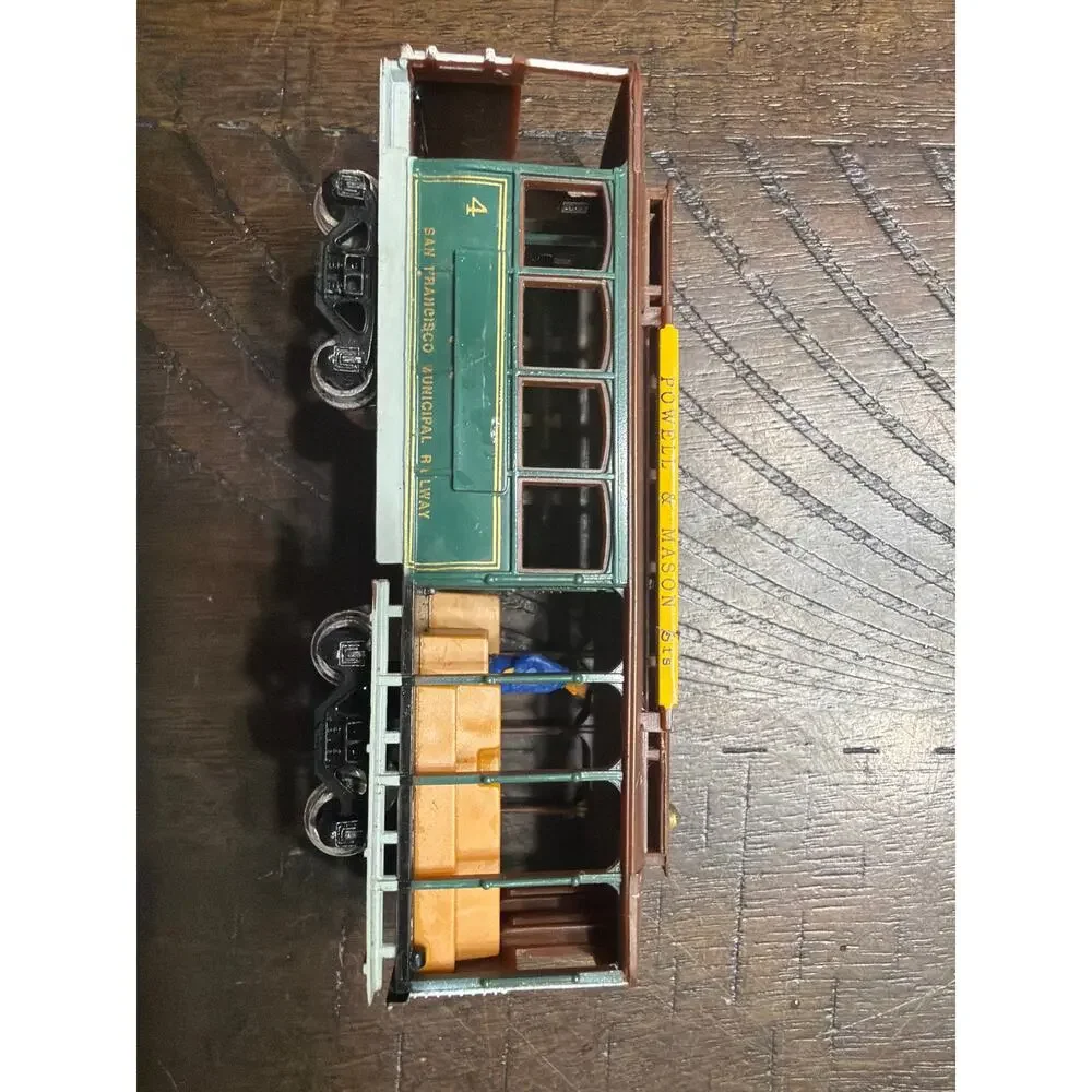 HO Scale San Francisco Cable Car Powell Mason St Non Powered Trolley Model Vtg